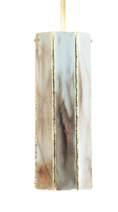 Lampada a sospensione contemporanea "Trilogy", Sabrina's art Silvered Glass