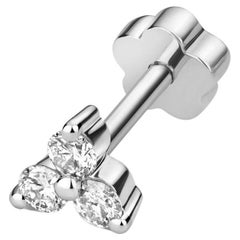 Trilogy DIAMOND CARTILAGE 3 STONE STUD IN 9CT WHITE GOLD