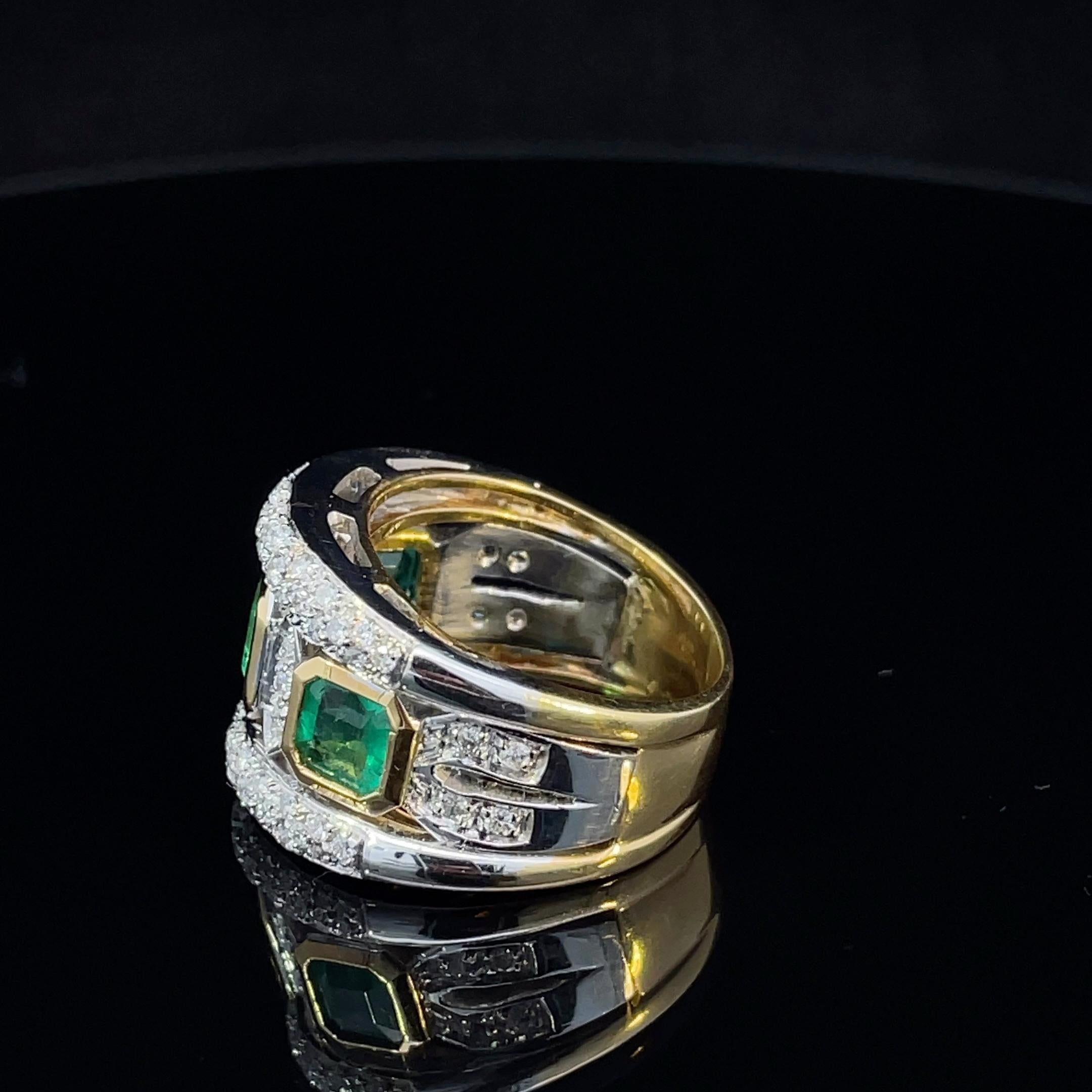 Trilogy Emerald and Diamonds Ring 2