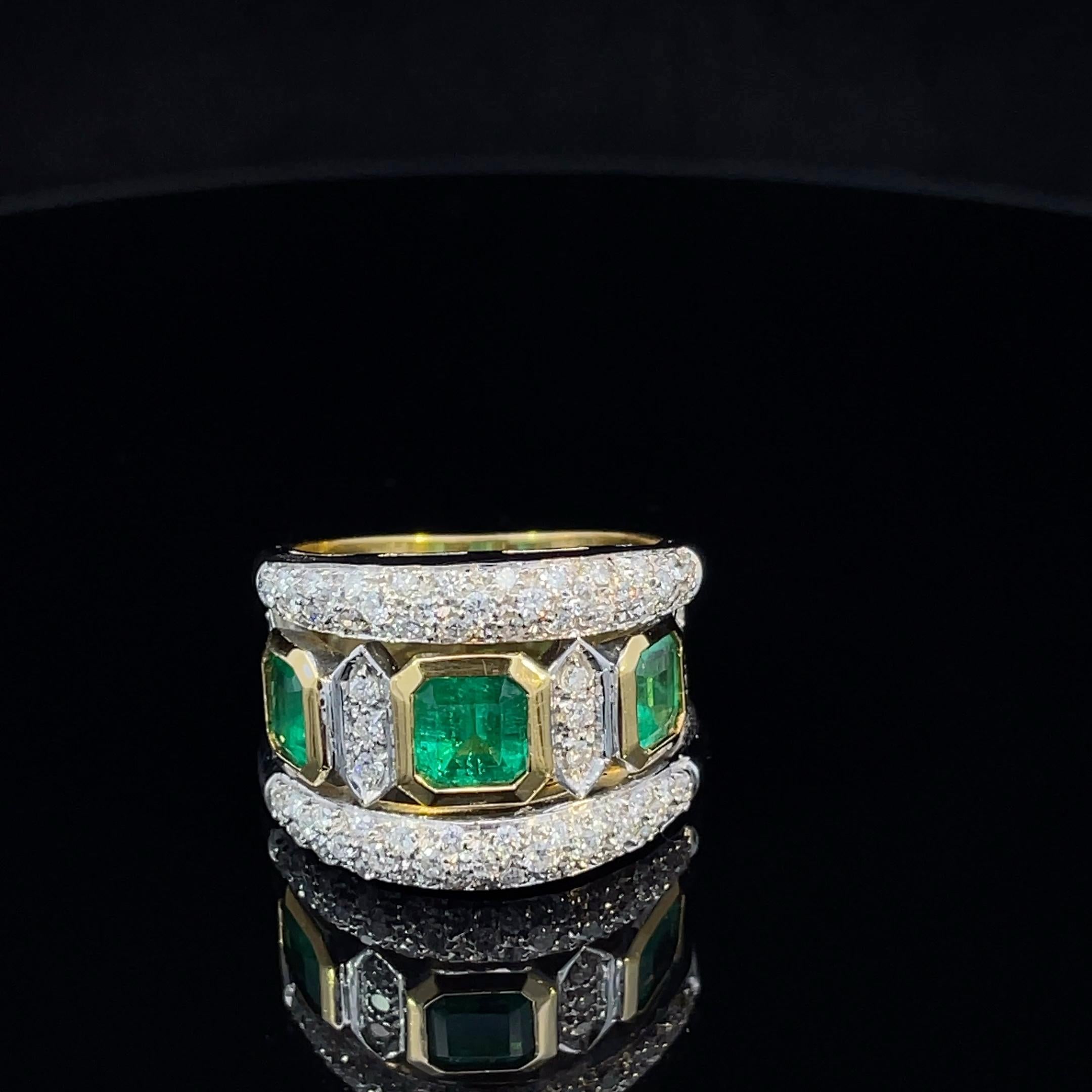 Trilogy Emerald and Diamonds Ring 3