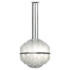 Trim 7322 Hängeleuchte aus Glas:: Chrom poliert:: von Barovier & Toso