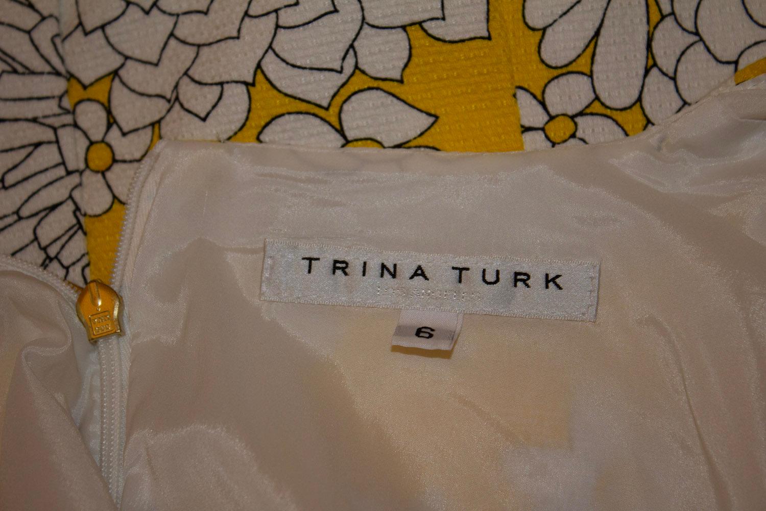 A fun and easy to wear Summer dress by Trina Turk. The dress has an oval neckline, back central zip opening, is fully lined and has attractive pompom detail at the hem. Made in California
US size 6 measurements: Bust 38'', length 34 '' including