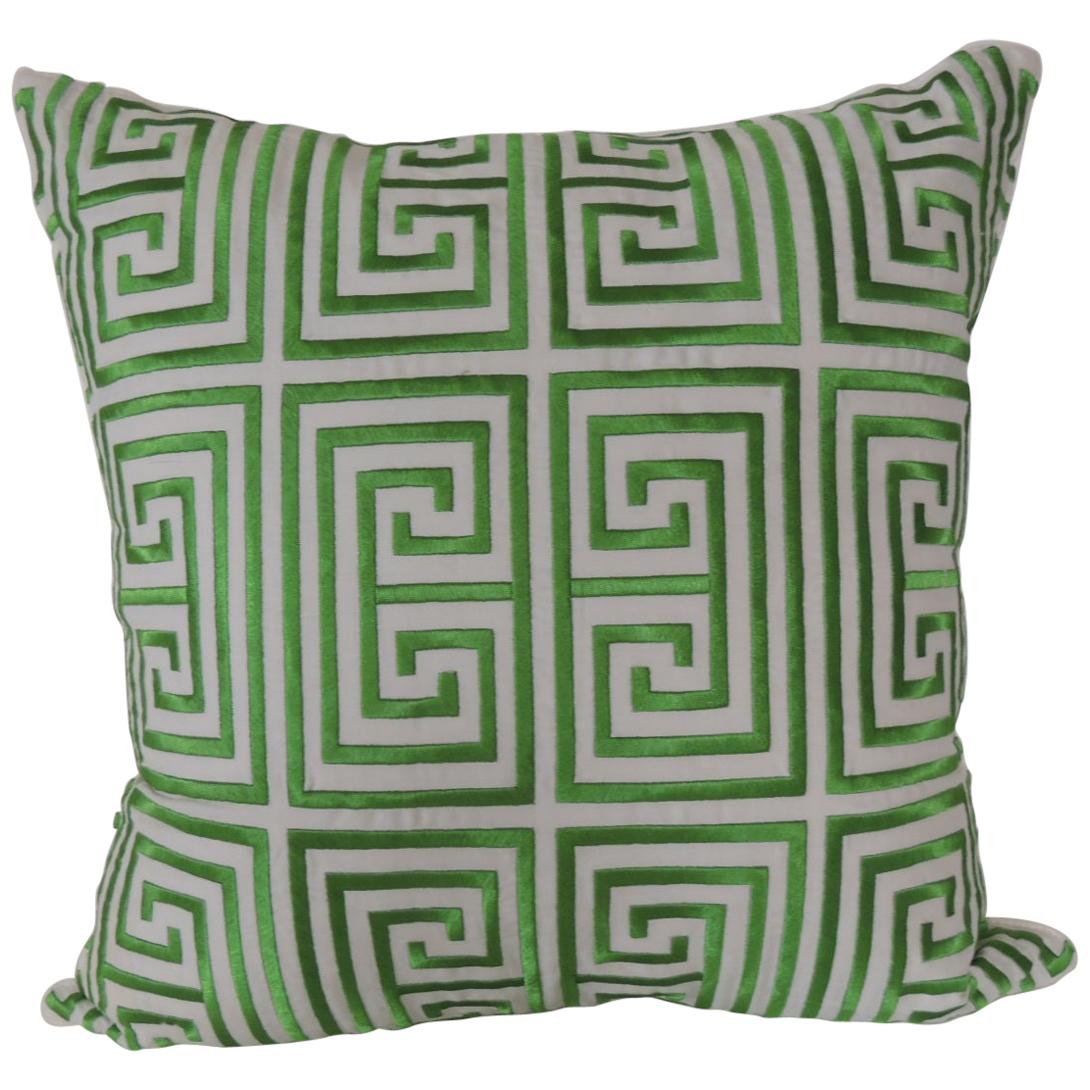 Trina Turk Trellis Green and White Decorative Pillow