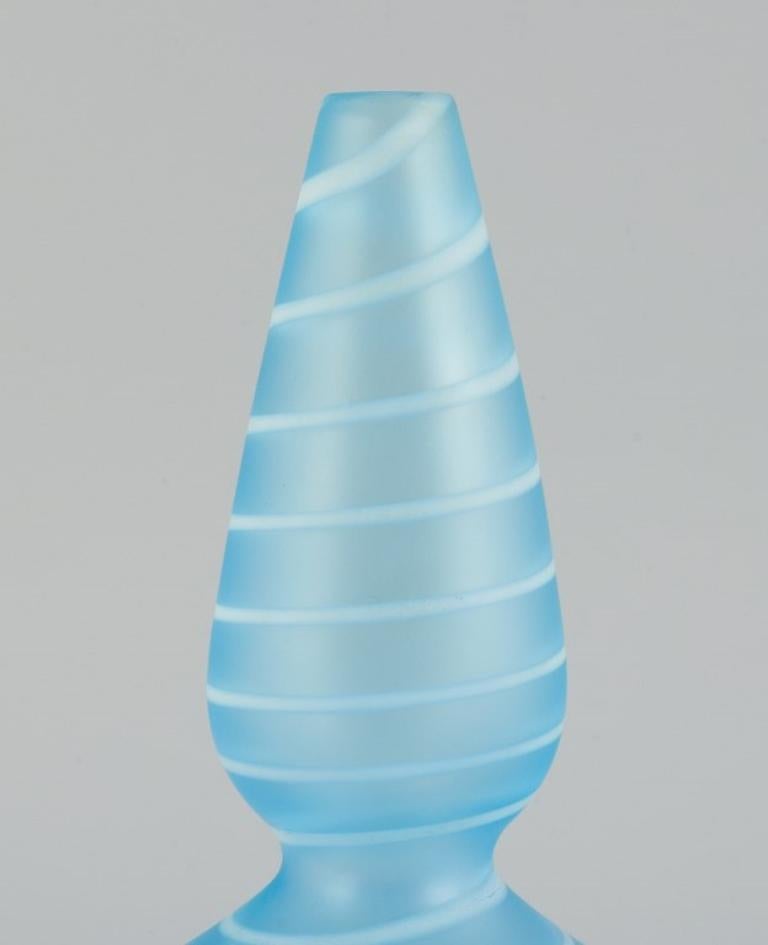 Contemporary Trine Drivsholm, contemporary Danish glass artist. Unique art glass vase For Sale