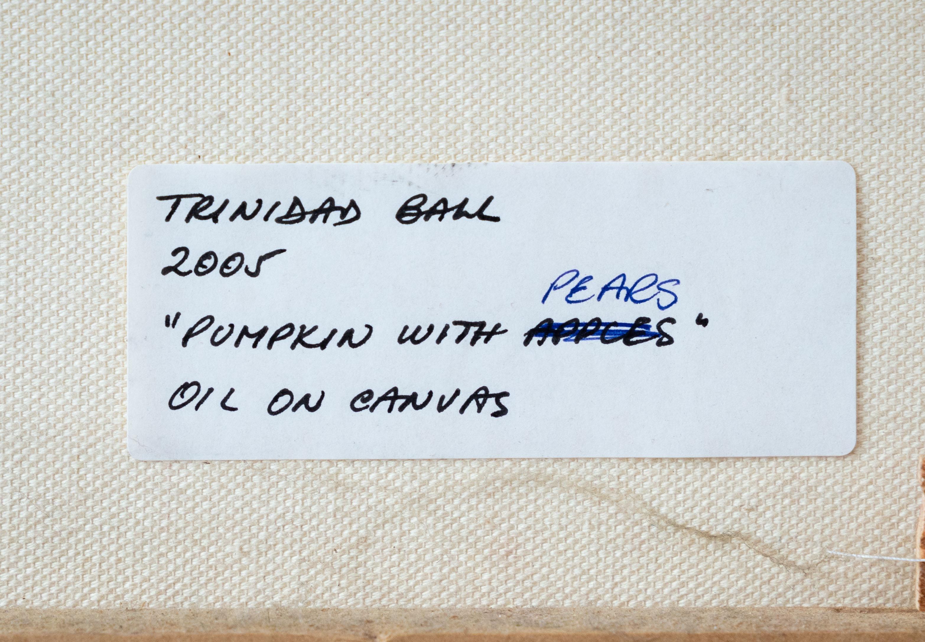 Pumpkin with pears - Contemporary Painting by Trinidad Ball