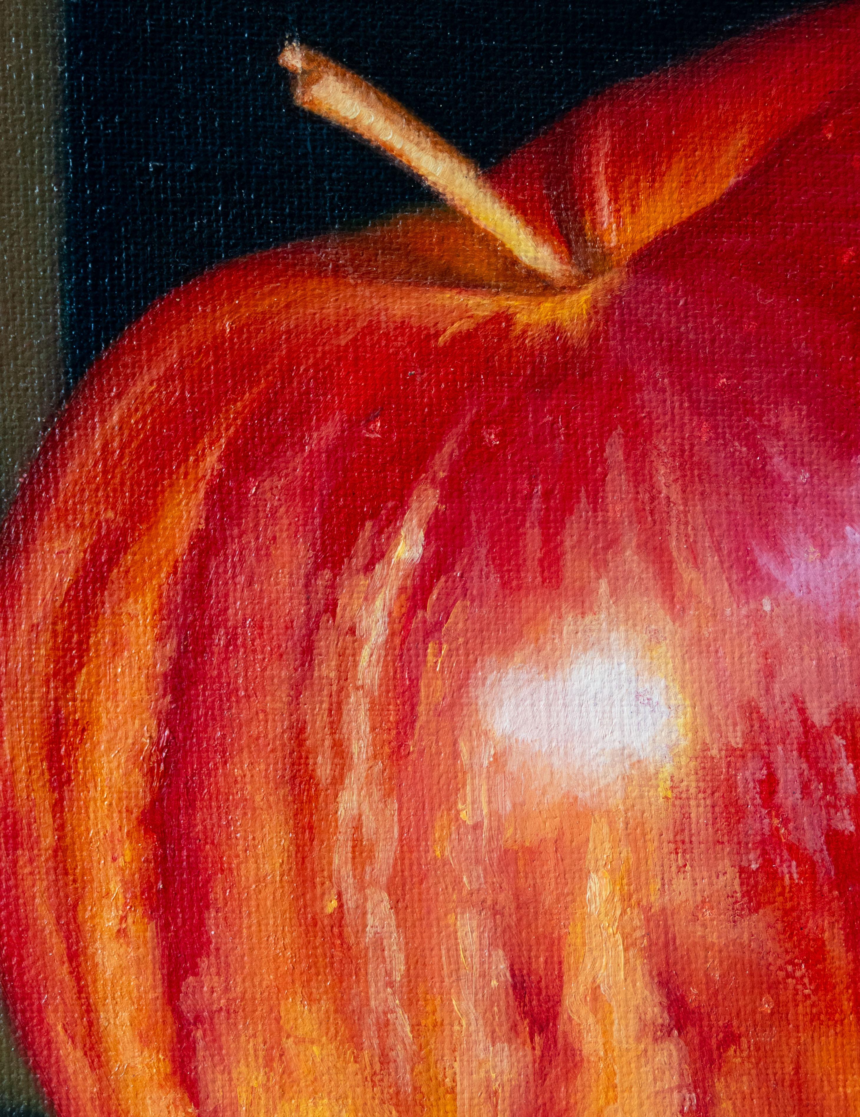 Still Life with Apples - Contemporary Painting by Trinidad Ball