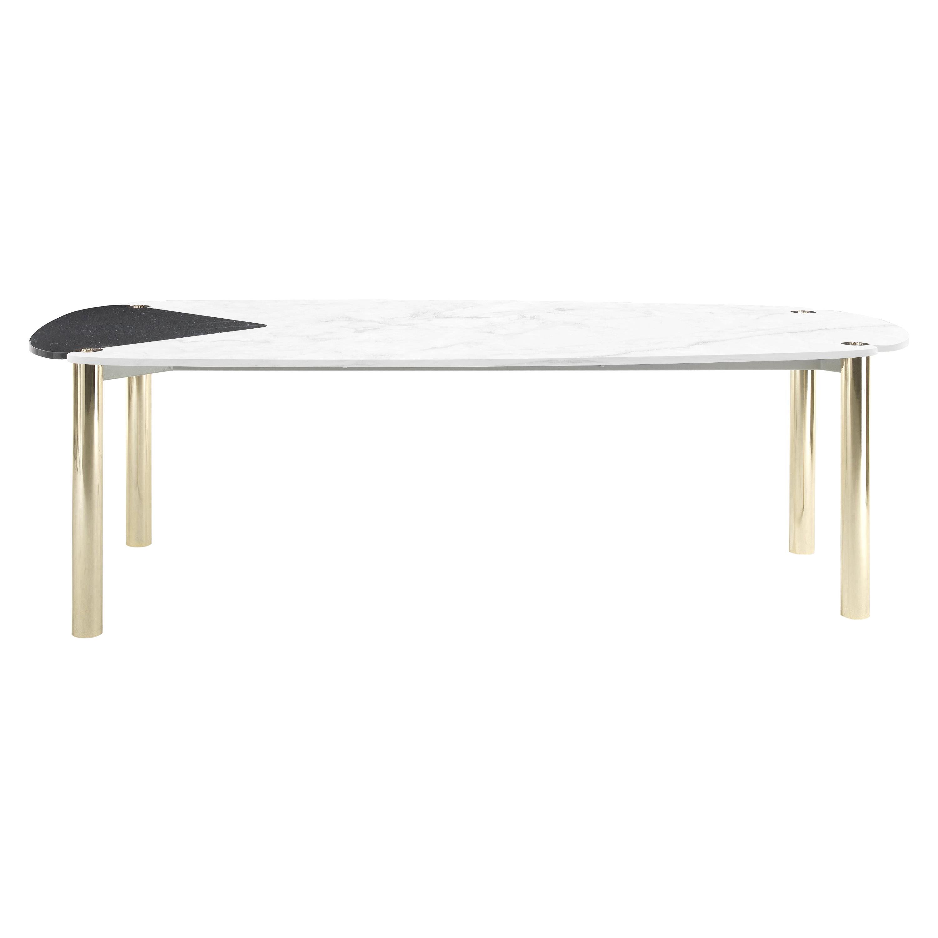 Solid Rosewood Dining Table with Marble Top by Sergio Rodrigues at 1stDibs