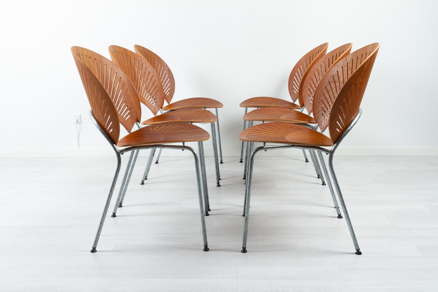 Trinidad Teak Dining Chairs by Nanna Ditzel 1990s Set of 14 For Sale 5