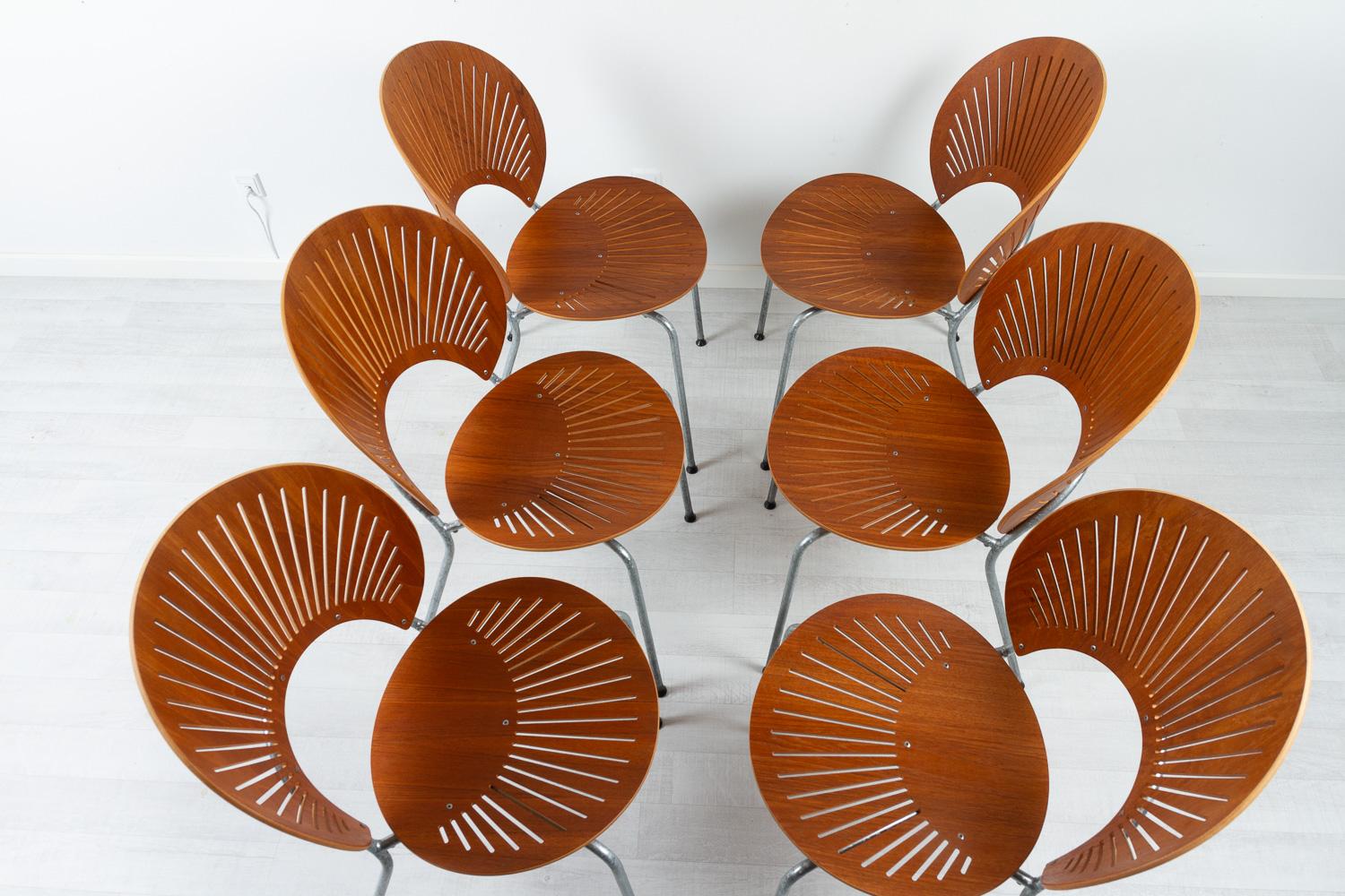 Trinidad Teak Dining Chairs by Nanna Ditzel 1990s Set of 14 For Sale 7