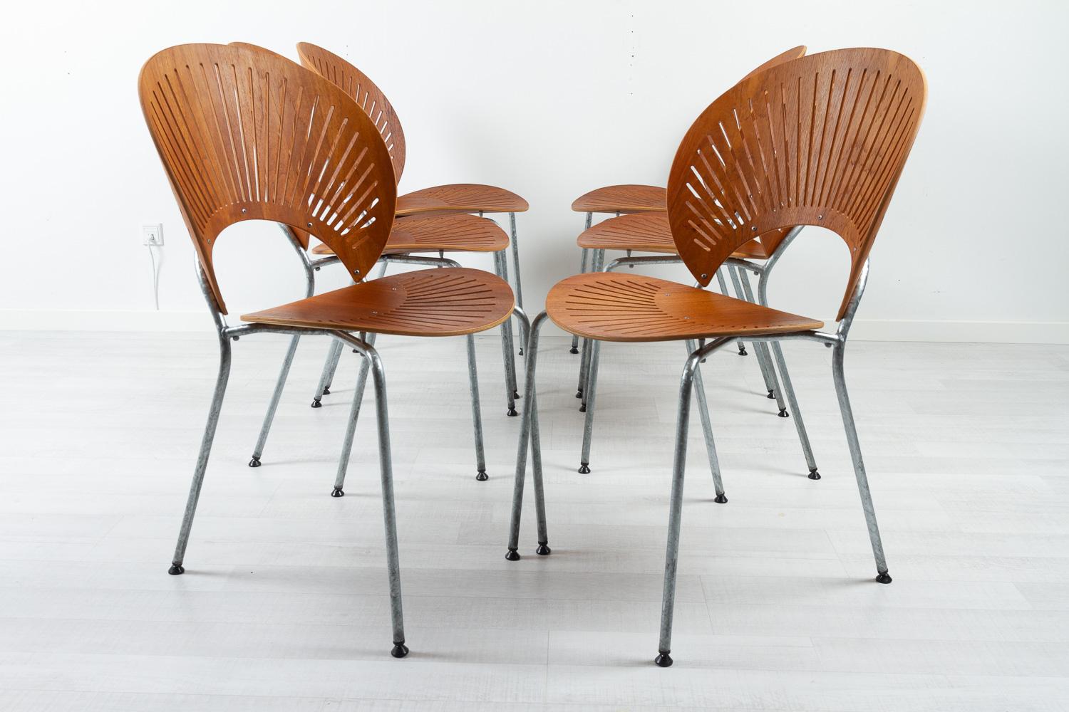 Trinidad Teak Dining Chairs by Nanna Ditzel 1990s Set of 14 For Sale 9