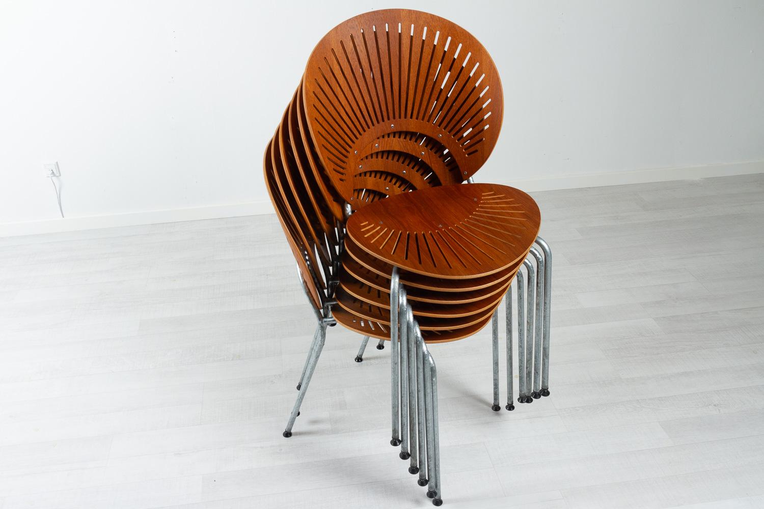 Trinidad Teak Dining Chairs by Nanna Ditzel 1990s Set of 14 For Sale 12