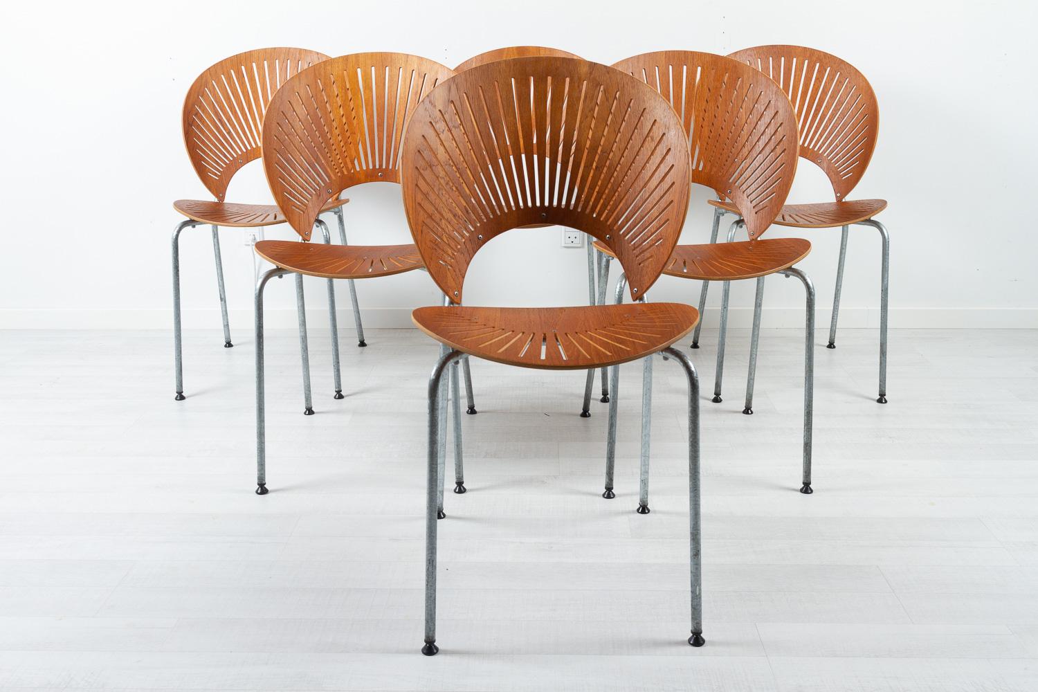 Scandinavian Modern Trinidad Teak Dining Chairs by Nanna Ditzel 1990s Set of 14 For Sale