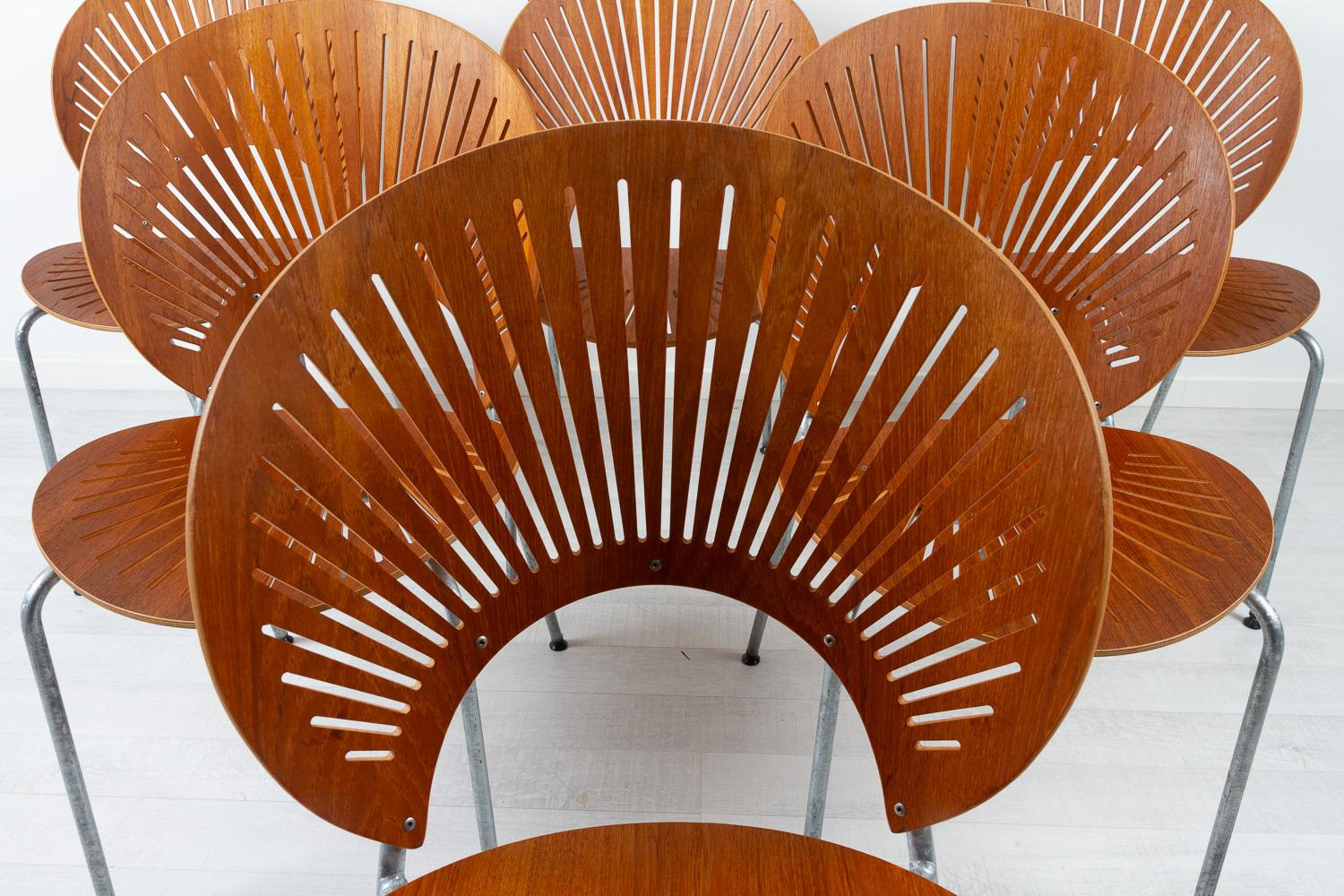 Late 20th Century Trinidad Teak Dining Chairs by Nanna Ditzel 1990s Set of 14 For Sale