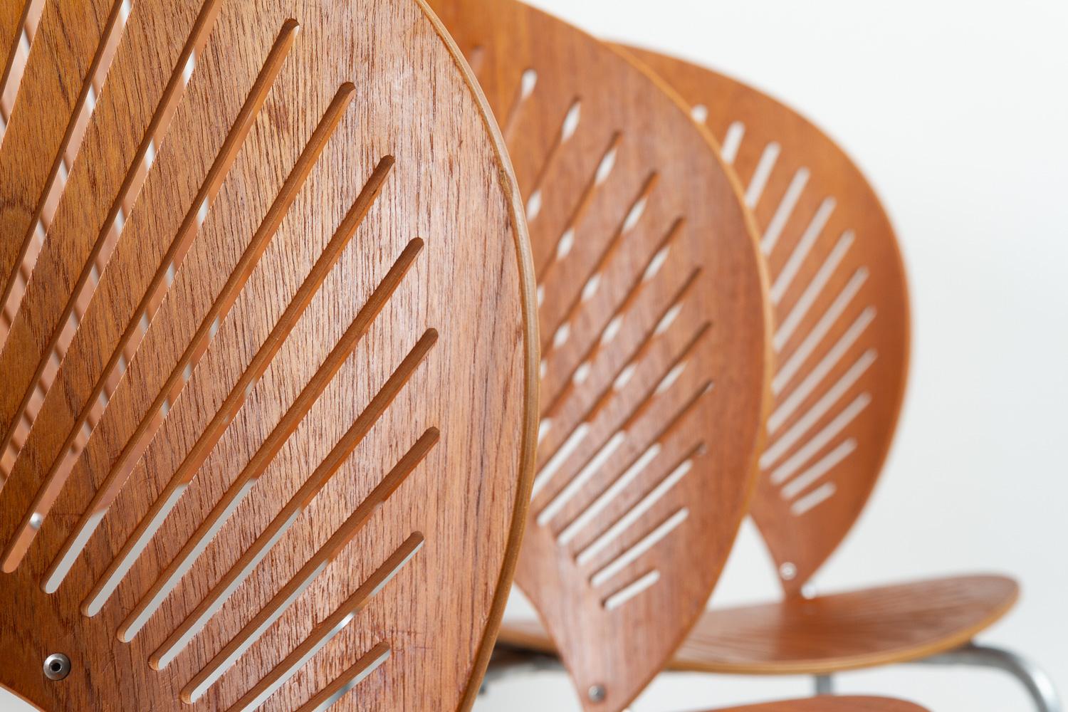 Trinidad Teak Dining Chairs by Nanna Ditzel 1990s Set of 14 For Sale 3