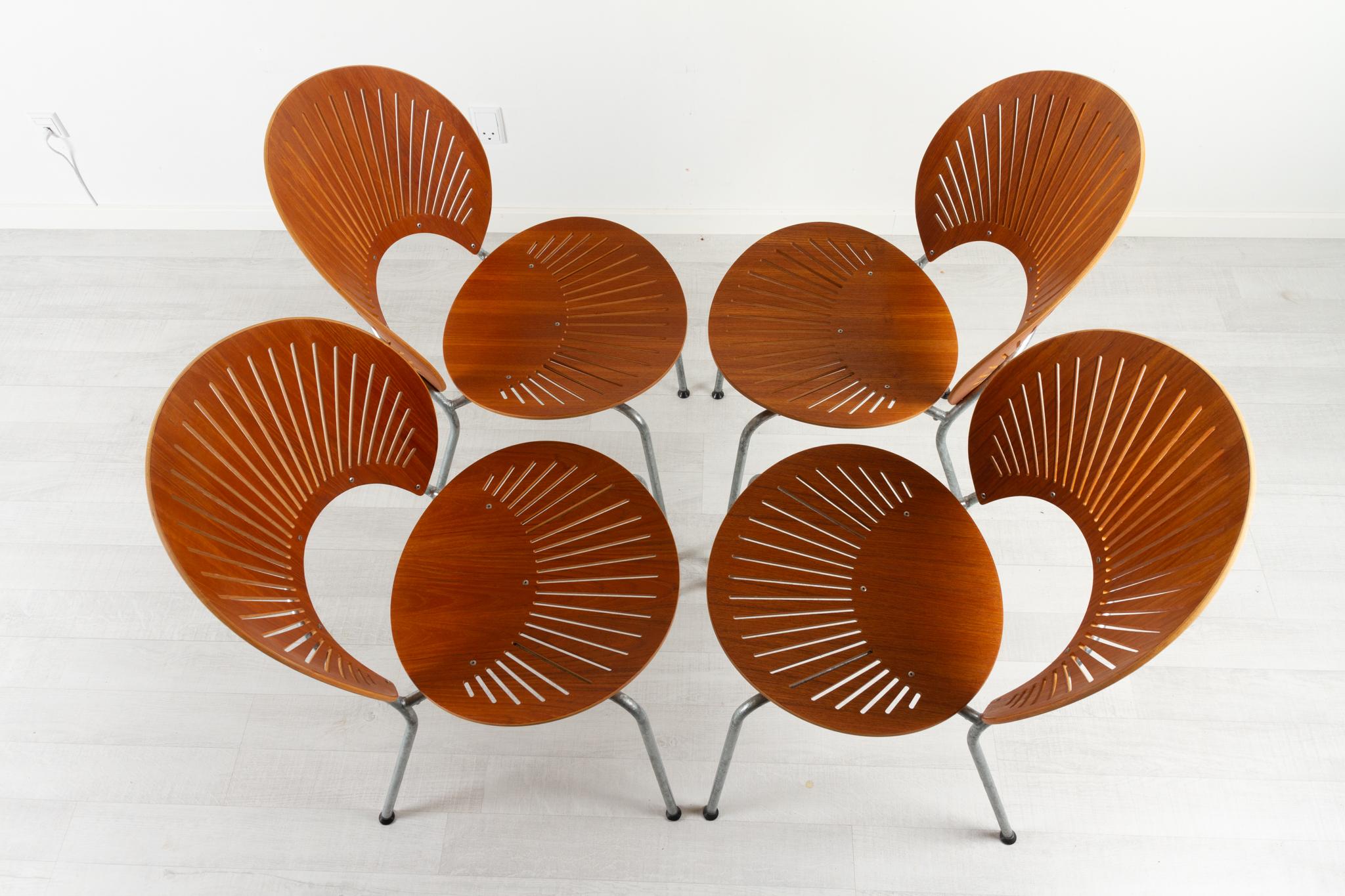 Late 20th Century Trinidad Teak Dining Chairs by Nanna Ditzel 1990s Set of 4 For Sale