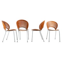 Chaises de salle à manger Trinidad en teck par Nanna Ditzel, années 1990, lot de 4