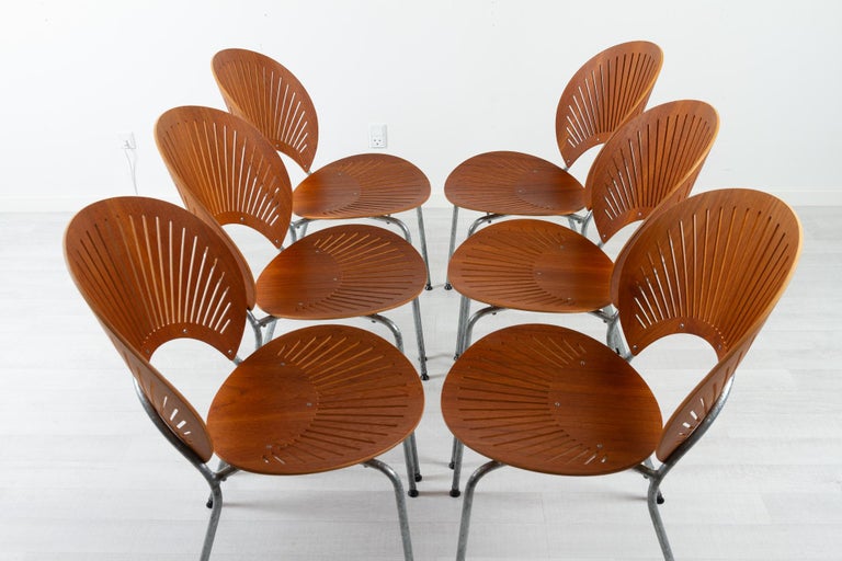Trinidad Teak Dining Chairs by Nanna Ditzel 1990s Set of 6 For Sale 7