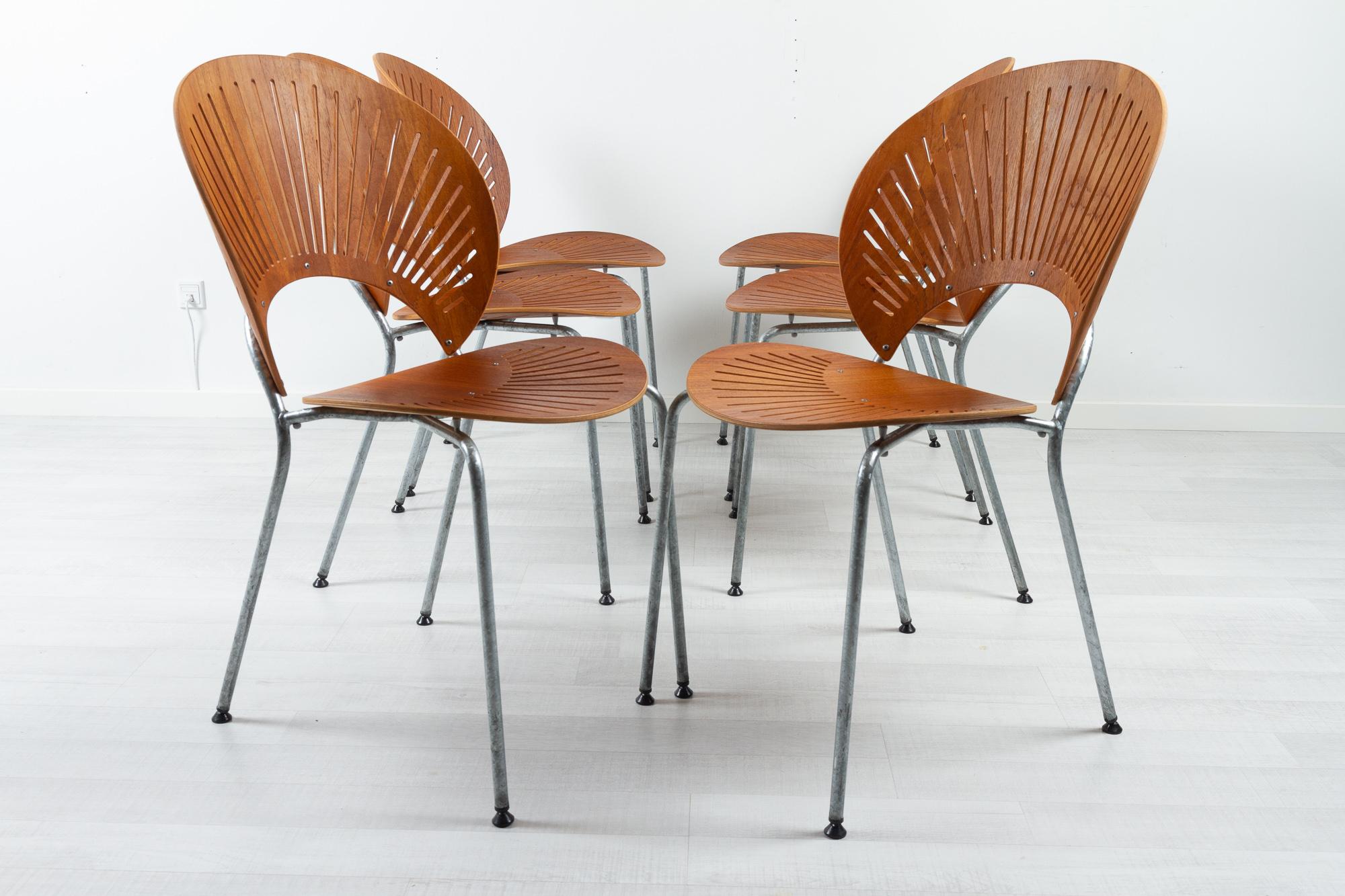 Trinidad Teak Dining Chairs by Nanna Ditzel 1990s Set of 6 For Sale 8