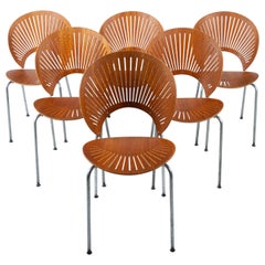 Chaises de salle à manger Trinidad en teck par Nanna Ditzel, années 1990, lot de 6