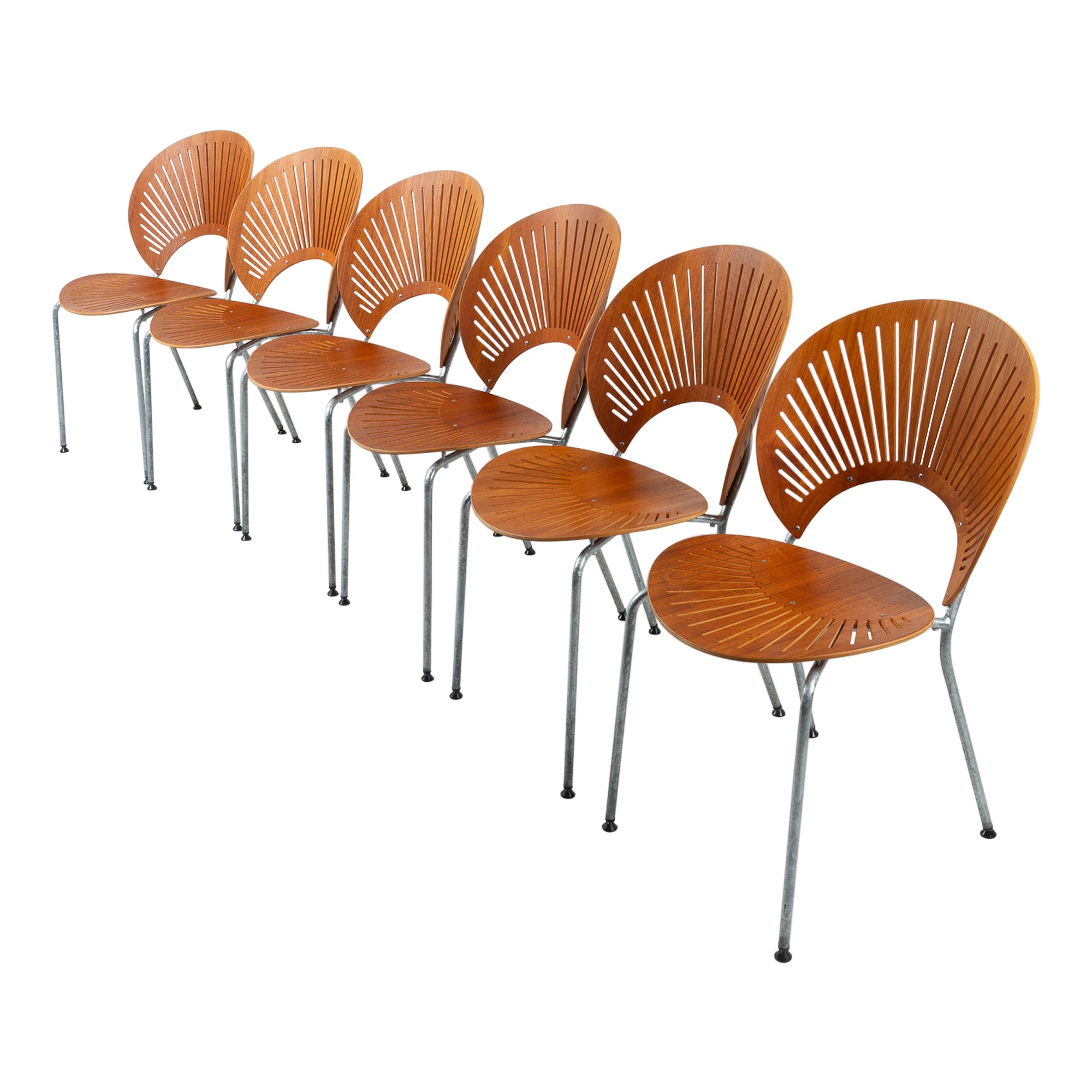Trinidad Esszimmerstühle aus Teakholz von Nanna Ditzel, 6er-Set, 1990er-Set