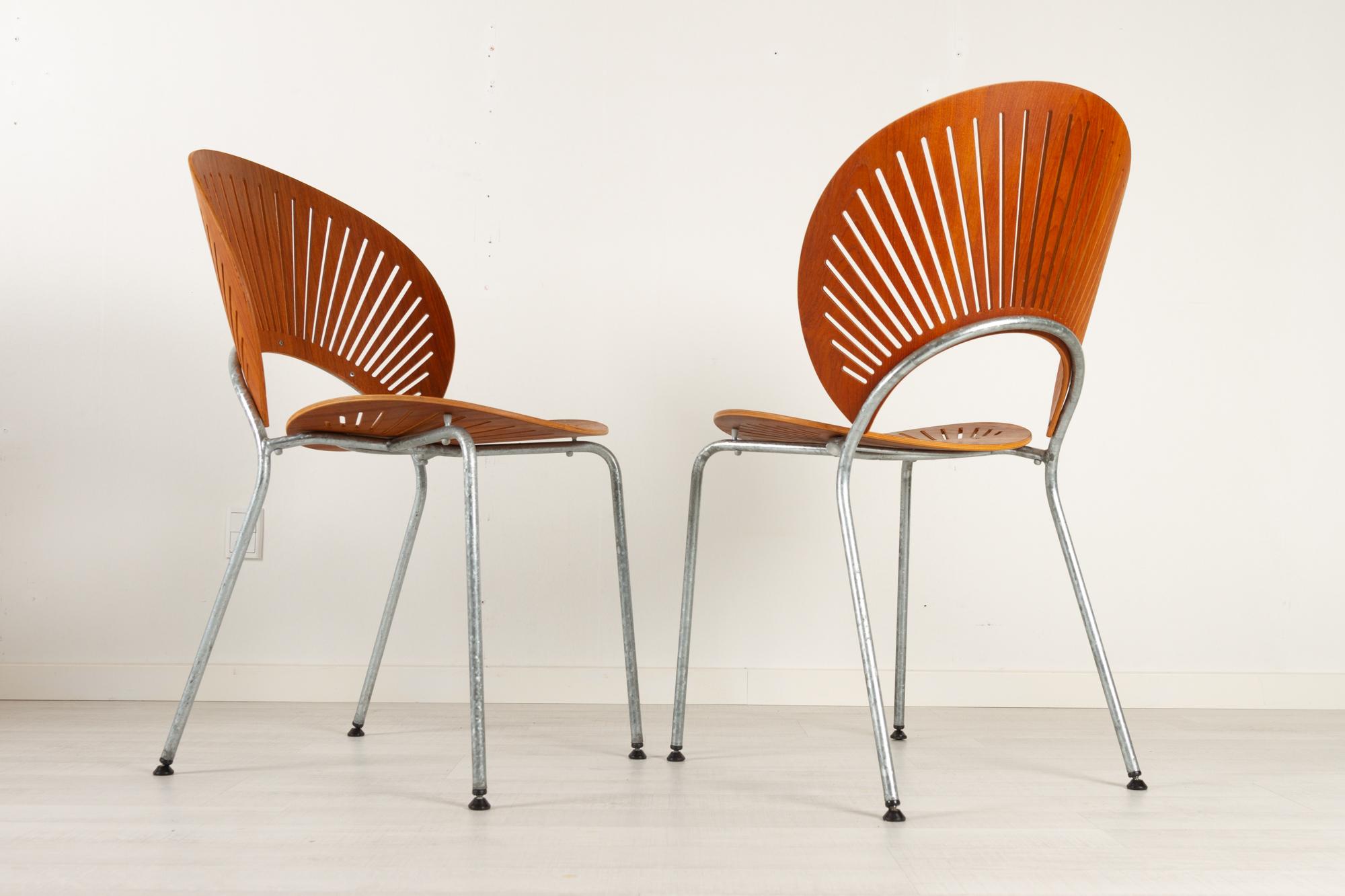 Scandinavian Modern Trinidad Teak Dining Chairs by Nanna Ditzel 1990s Set of 8 For Sale