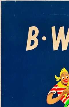 TRINIDAD & TOBAGO BRITISH WEST INDIES Original Vintage Airline Travel Poster