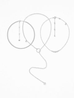 Trinique Necklace Set in 925 Sterling Silver & Freshwater Pearls by O Sh