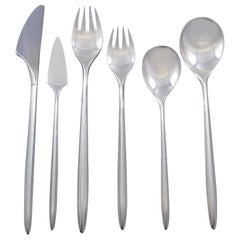 Trinita by Cohr Sterling Silver Flatware Set for 8 Service 59 Pieces Modern