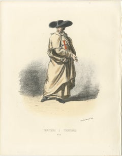 Trinitaire - Litho of a Trinitarian Monk of the Order of the Most Holy Trinity