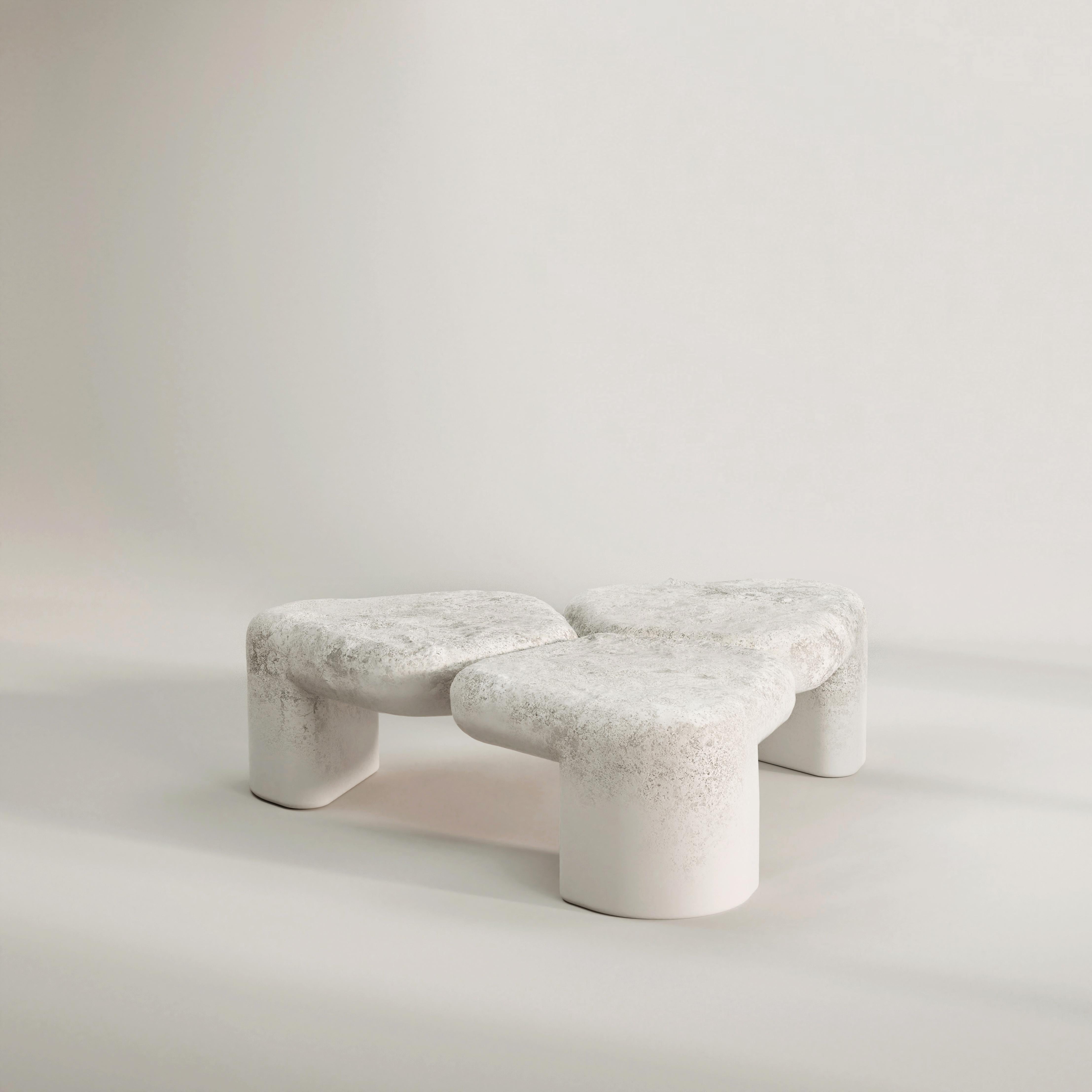 Trinity coffee table by Pietro Franceschini.
Dimensions: W 119 x L 107 x H 34 cm.
Materials: Plaster.

Pietro Franceschini is an architect and designer based in New York and Florence. He was educated in Italy, Portugal and United States. After