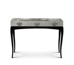 Moden Classic Silver Leaf Trinity Console by Boca do Lobo