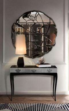 Trinity Console Table in Copper or Silver Leaf
