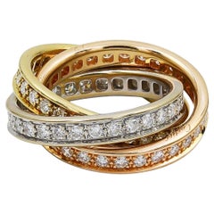 Trinity de Cartier Diamond All Around Wedding Band Ring