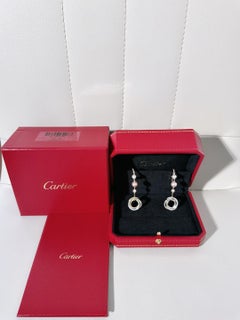 Trinity de Cartier Pearl Diamond Gold Drop Earrings