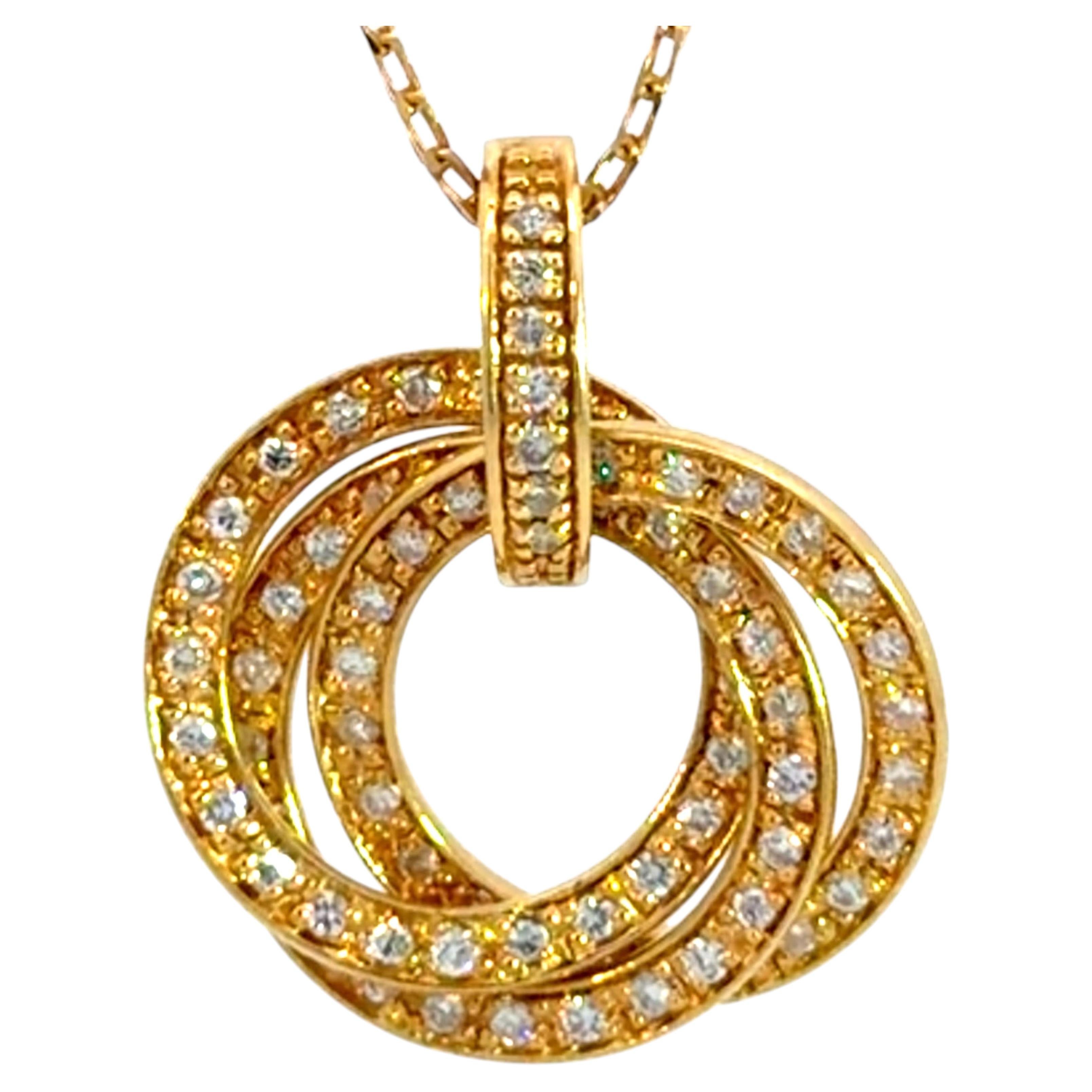 Collana Trinity Diamond in oro giallo 18 carati