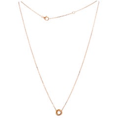 Trinity Diamond Pendant Necklace 18K Tricolor Gold and Diamond