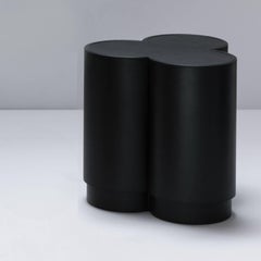 Trinity Leather Stool Black Nappa Leather