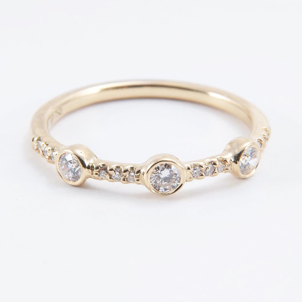 Trinity Pave Diamond Band In New Condition For Sale In Weston, MA