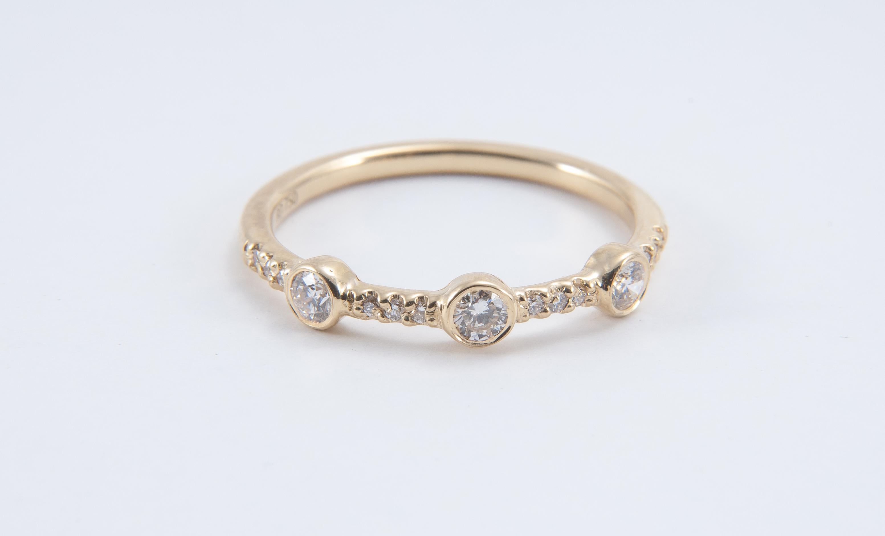 Women's Trinity Pave Diamond Band For Sale
