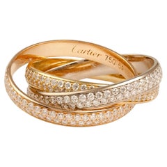 Cartier Trinity Gold Ring, with Diamonds