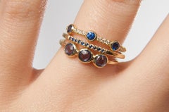 Trinity Rose Cut Sapphire Band