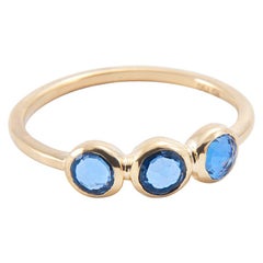 Trinity Rose Cut Sapphire Band