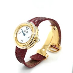 Trinity Tri Color Must Cartier Vermeil Watch with Diamond Crown