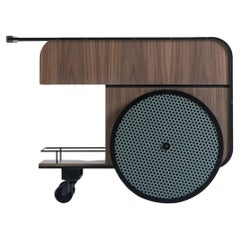 Carrito de bar de nogal Trink de Kann Design