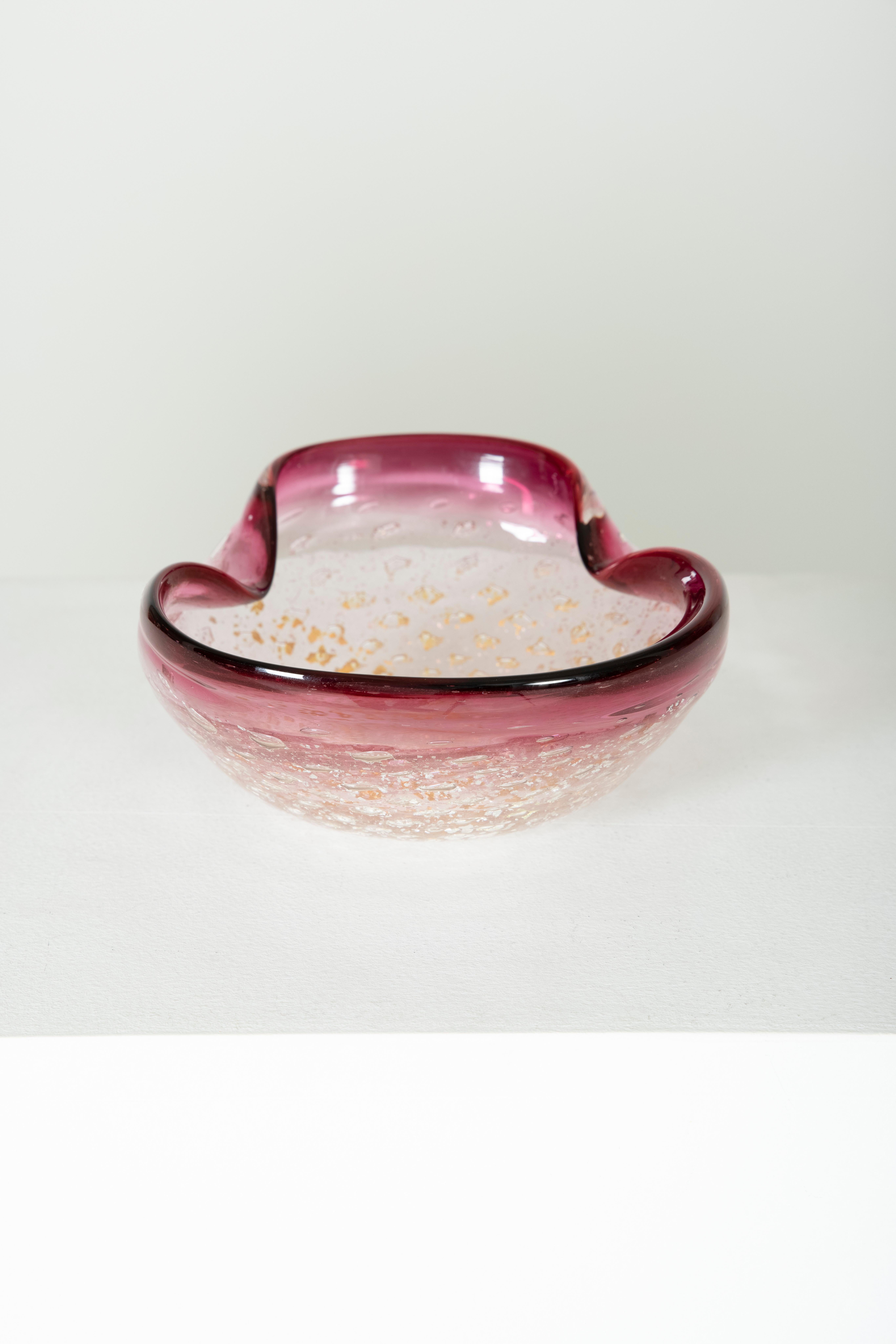 Italian Trinket Bowl Murano De Barovier & Toso Glass, 1960s For Sale