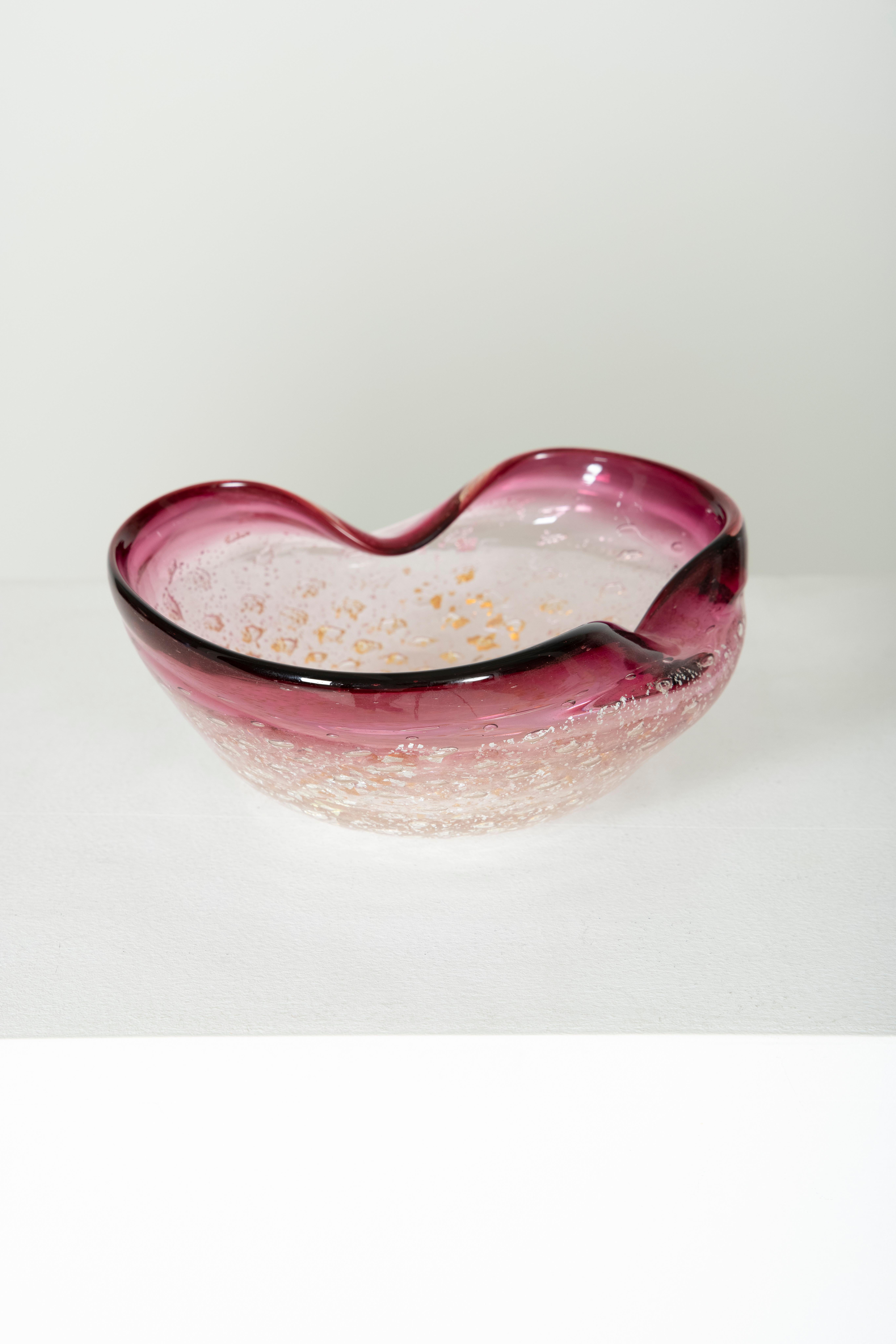 Trinket Bowl Murano De Barovier & Toso Glass, 1960s In Excellent Condition For Sale In PARIS, FR