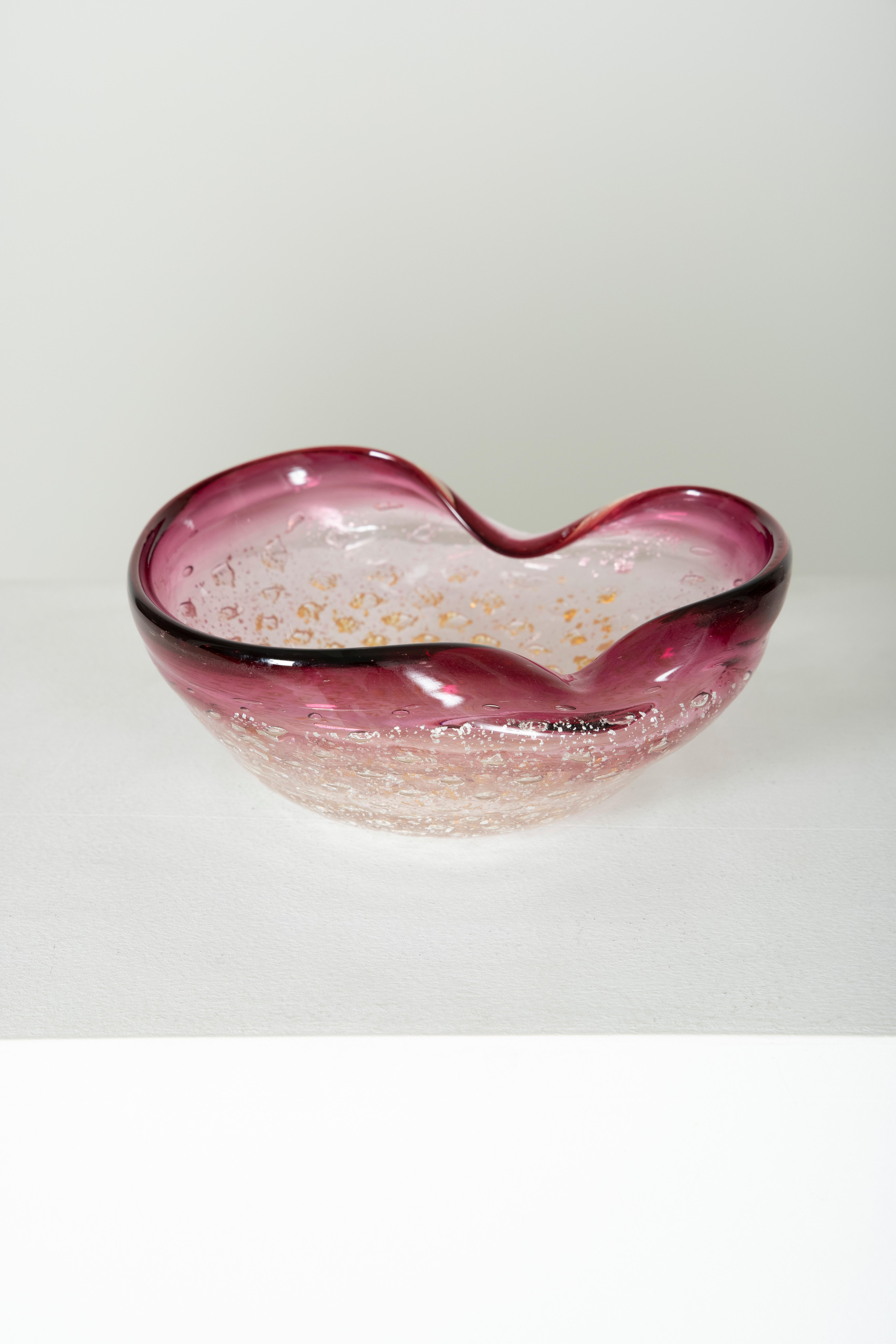 Mid-20th Century Trinket Bowl Murano De Barovier & Toso Glass, 1960s For Sale
