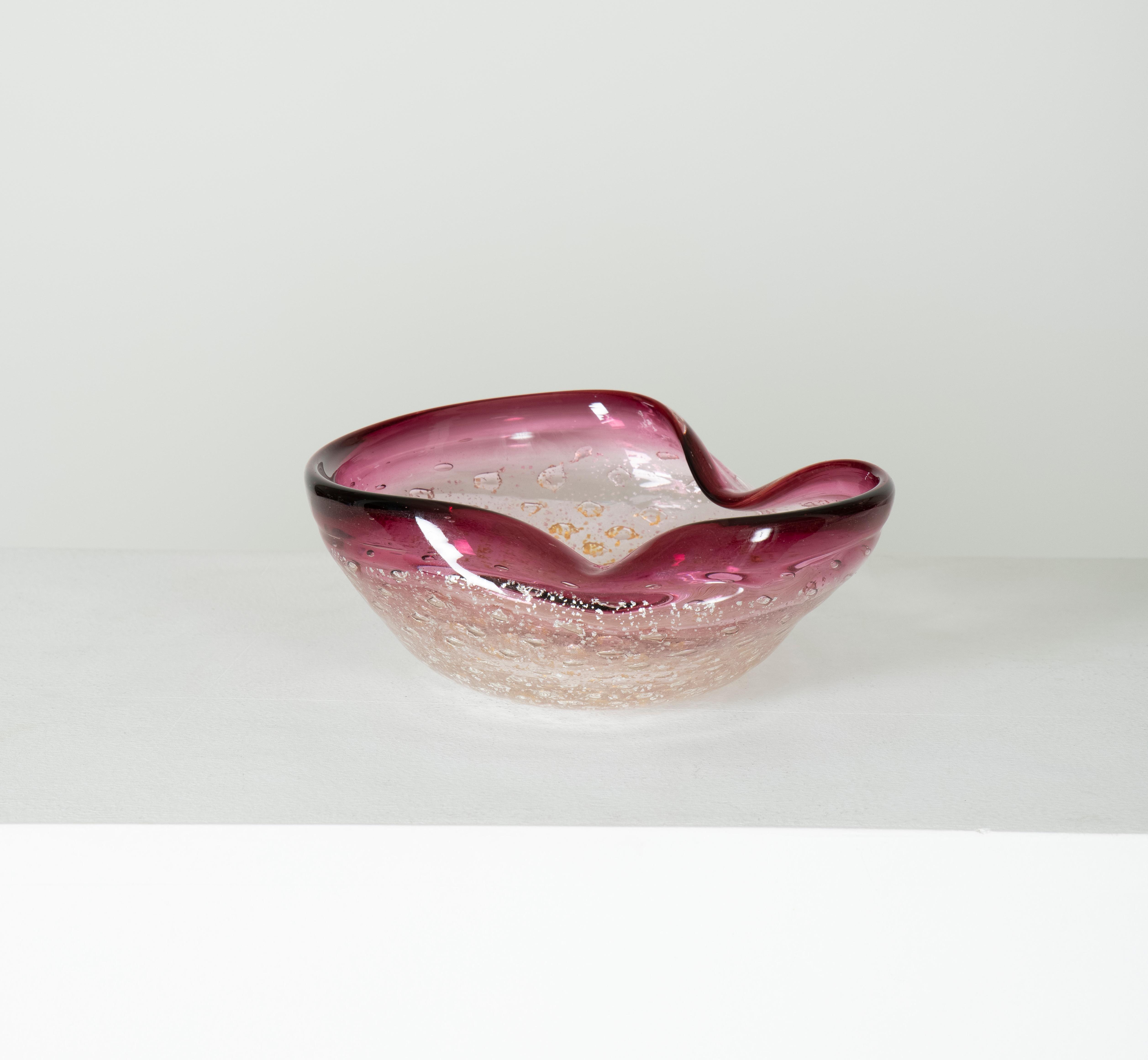 Trinket Bowl Murano De Barovier & Toso Glass, 1960s For Sale 1