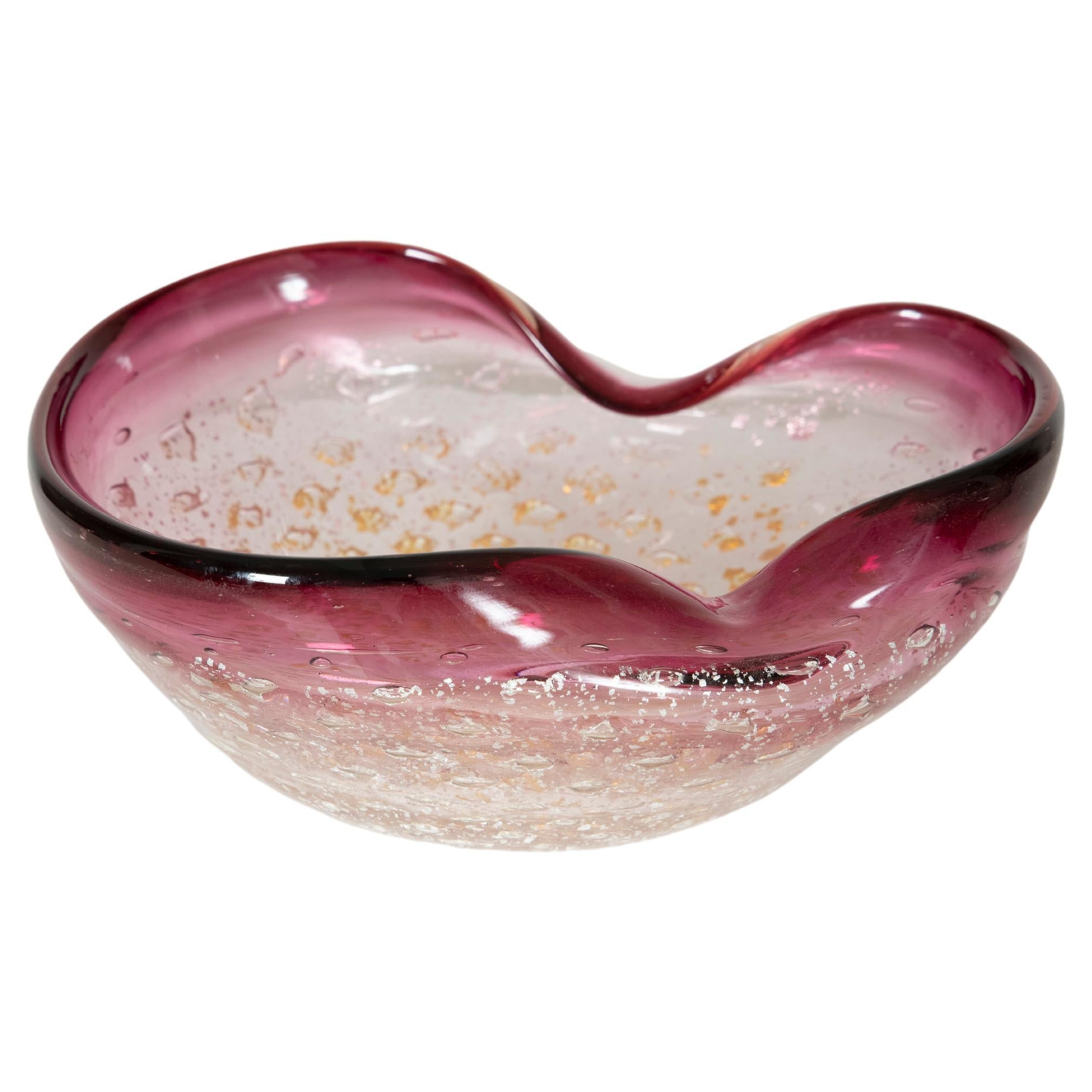 Trinket Bowl Murano De Barovier & Toso Glass, 1960s For Sale