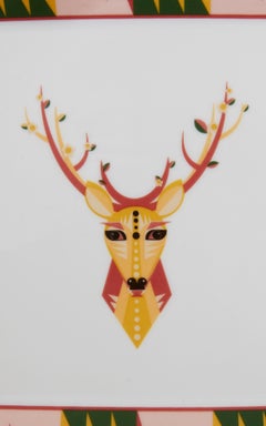 Trinket Tray Deer in Porcelain, Made in Italy by La DoubleJ